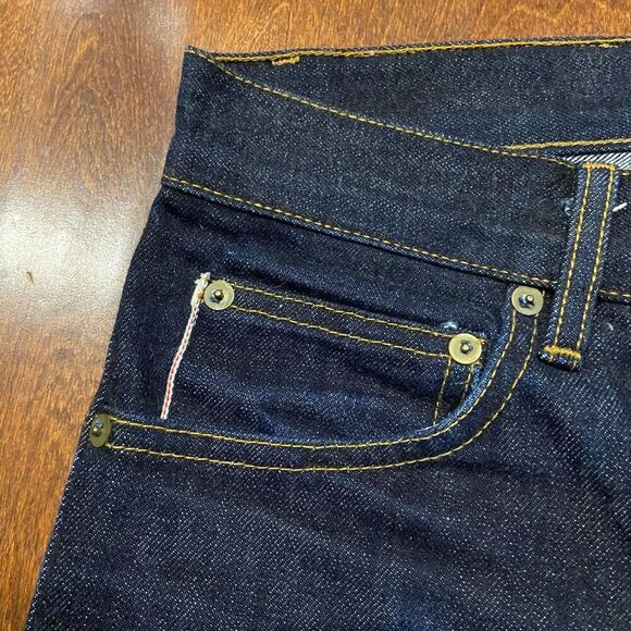 Brave Star Selvedge Skinny Japanese Raw Denim Blue Jeans USA Made Men's 30 x 34 - Picture 6 of 14